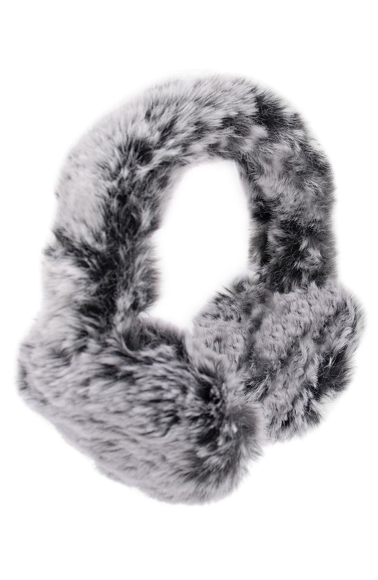 SURELL Faux Fur Covered Earmuffs, Main, color, Black Frost
