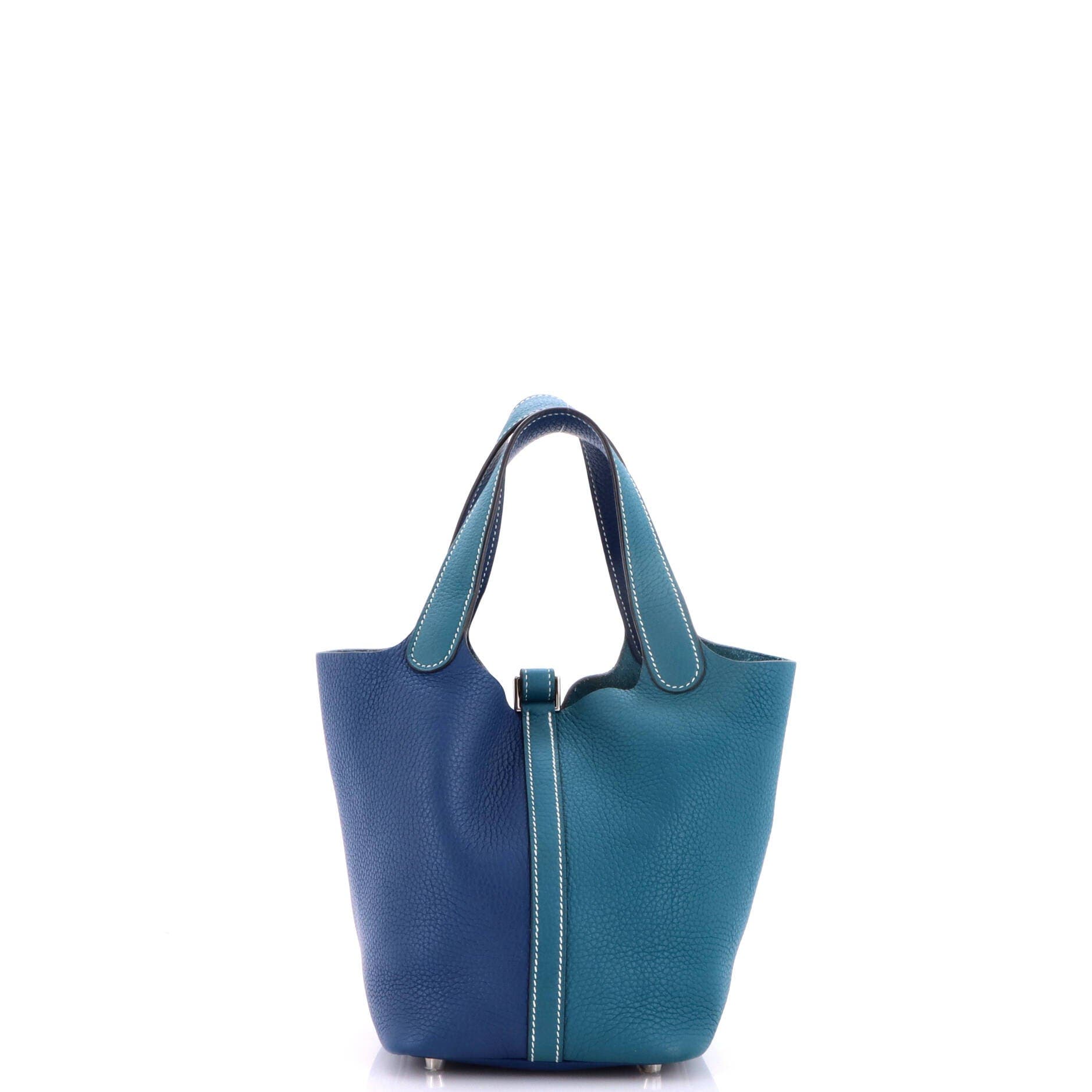 Picotin Lock Bag Bicolor Clemence PM, Alternate, color, Blue