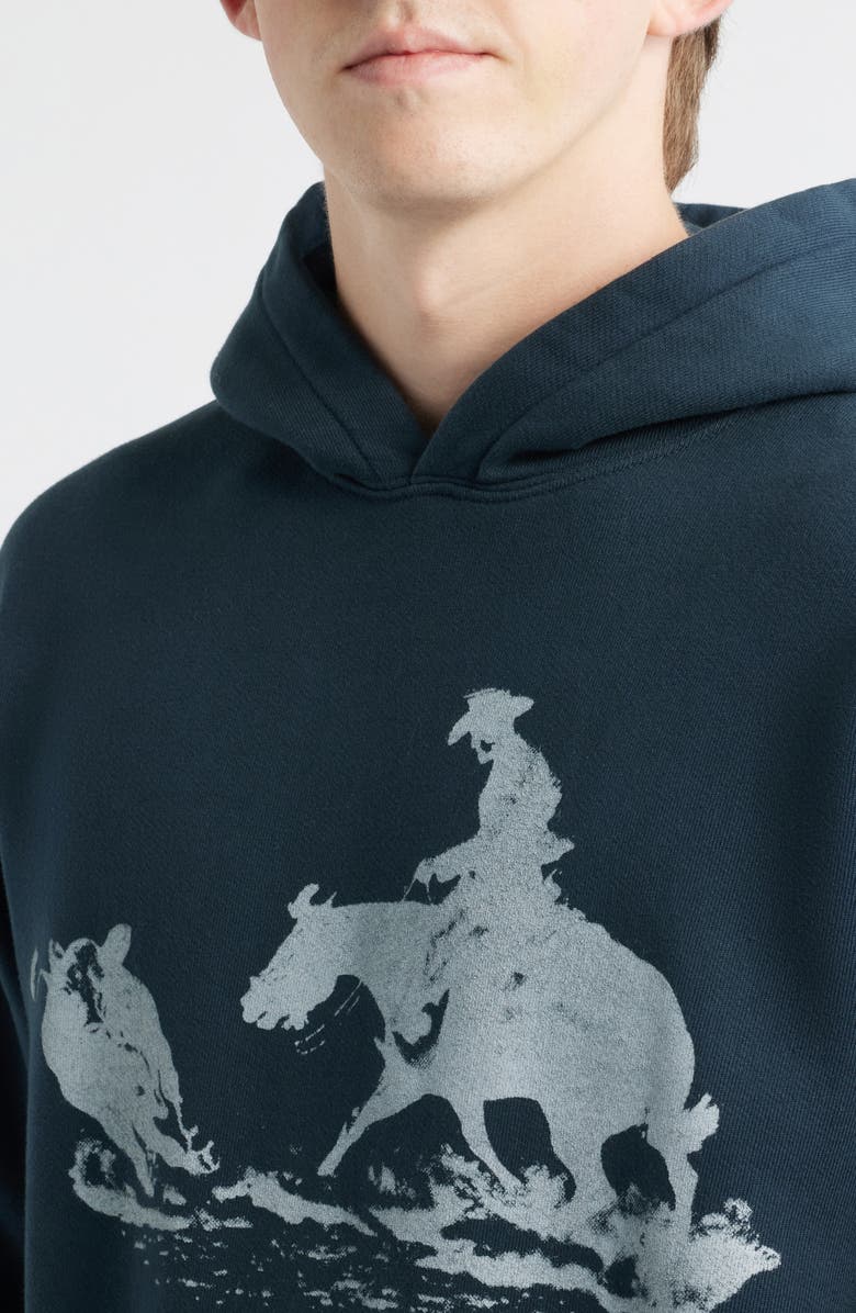 ONE OF THESE DAYS Driftin' Back Graphic Hoodie, Alternate, color, Hard Washed Black