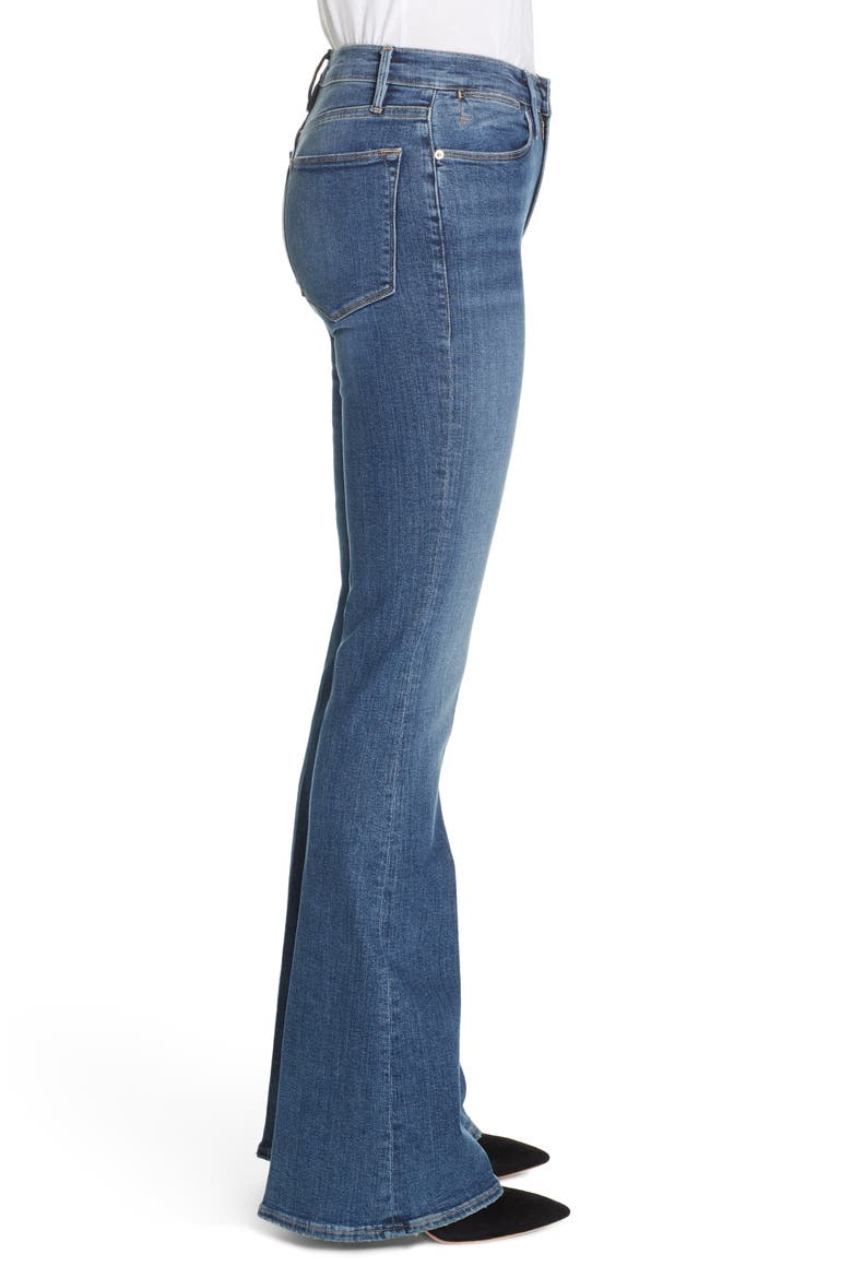 Le High Flare Jeans, Alternate, color, CRISTALLO