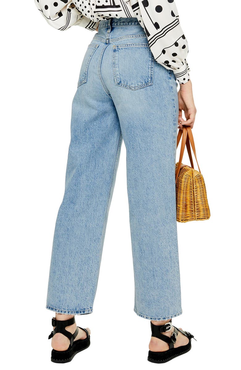Topshop Wide Leg Crop Jeans, Alternate, color,