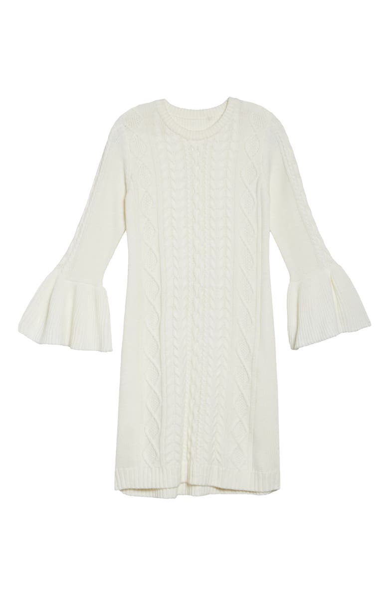 Eliza J Mixed Cable Sweater Dress, Alternate, color,