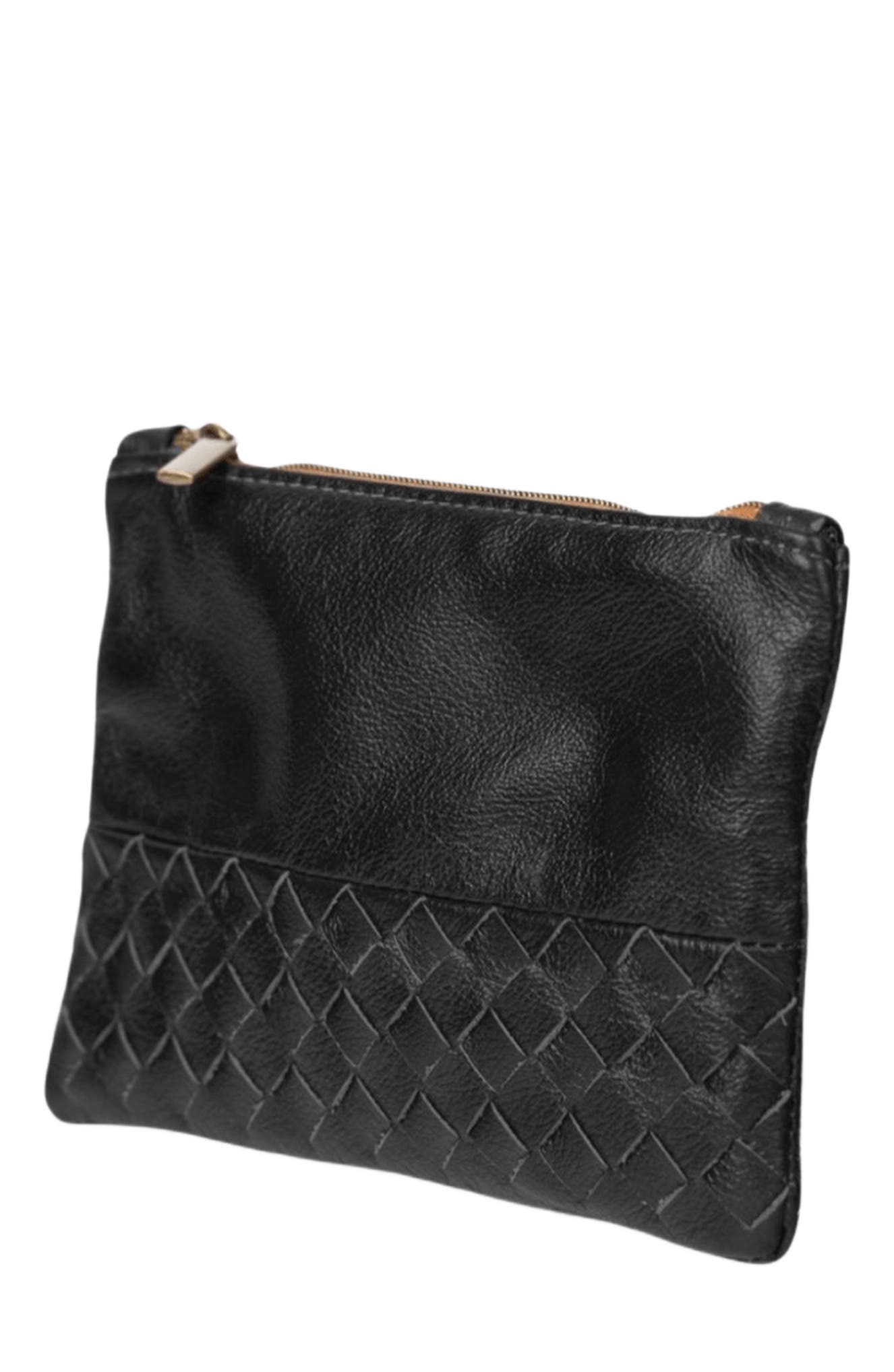 Deux Mains Woven Pouch, Alternate, color, Black - Small