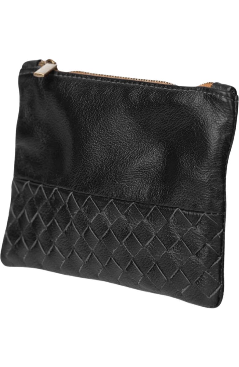Deux Mains Woven Pouch, Alternate, color, Black - Small