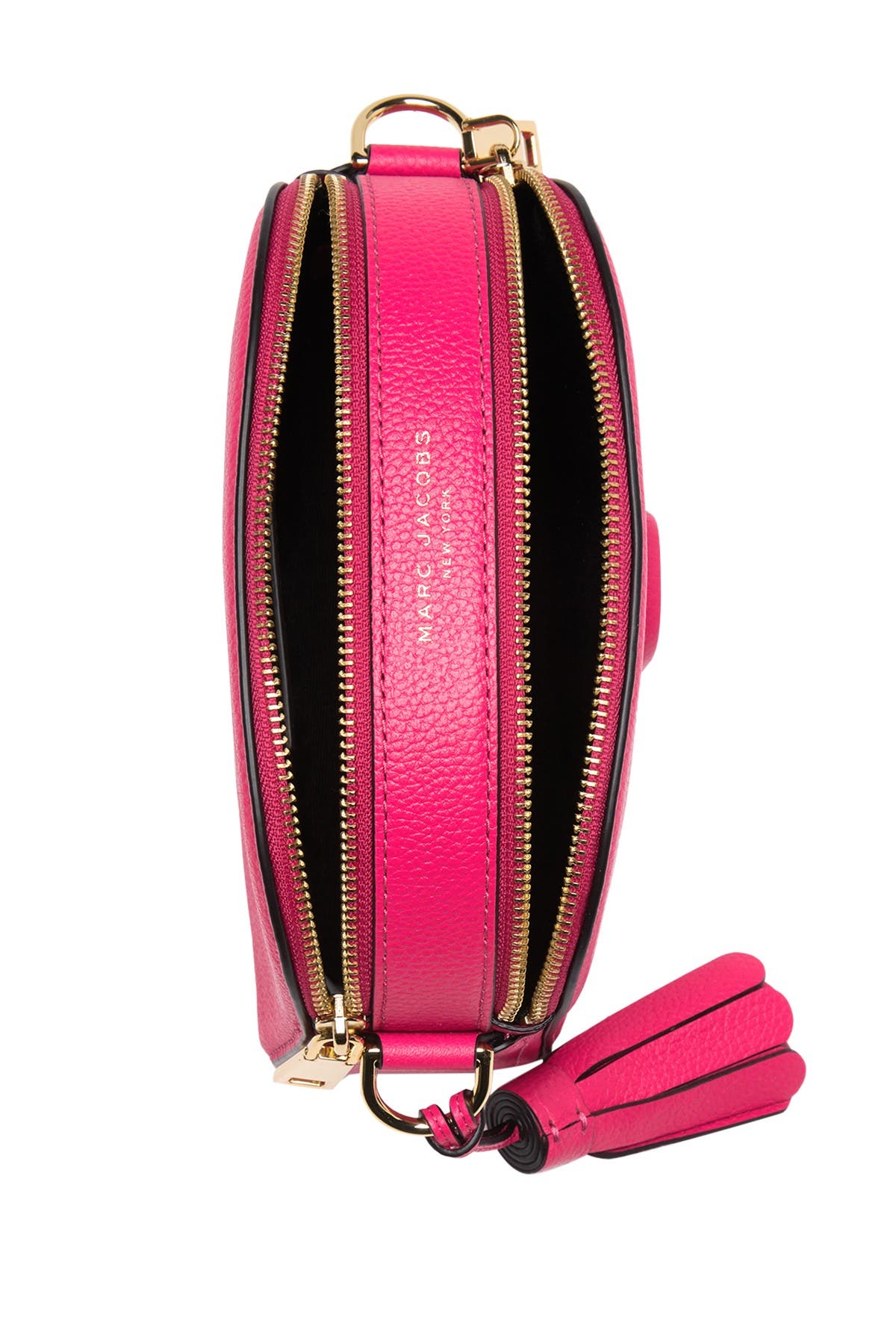 Small Shutter Leather Camera Bag, Alternate, color, PEONY