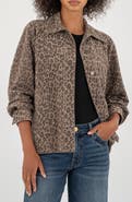 KUT from the Kloth Arya Leopard Print Shirt Jacket