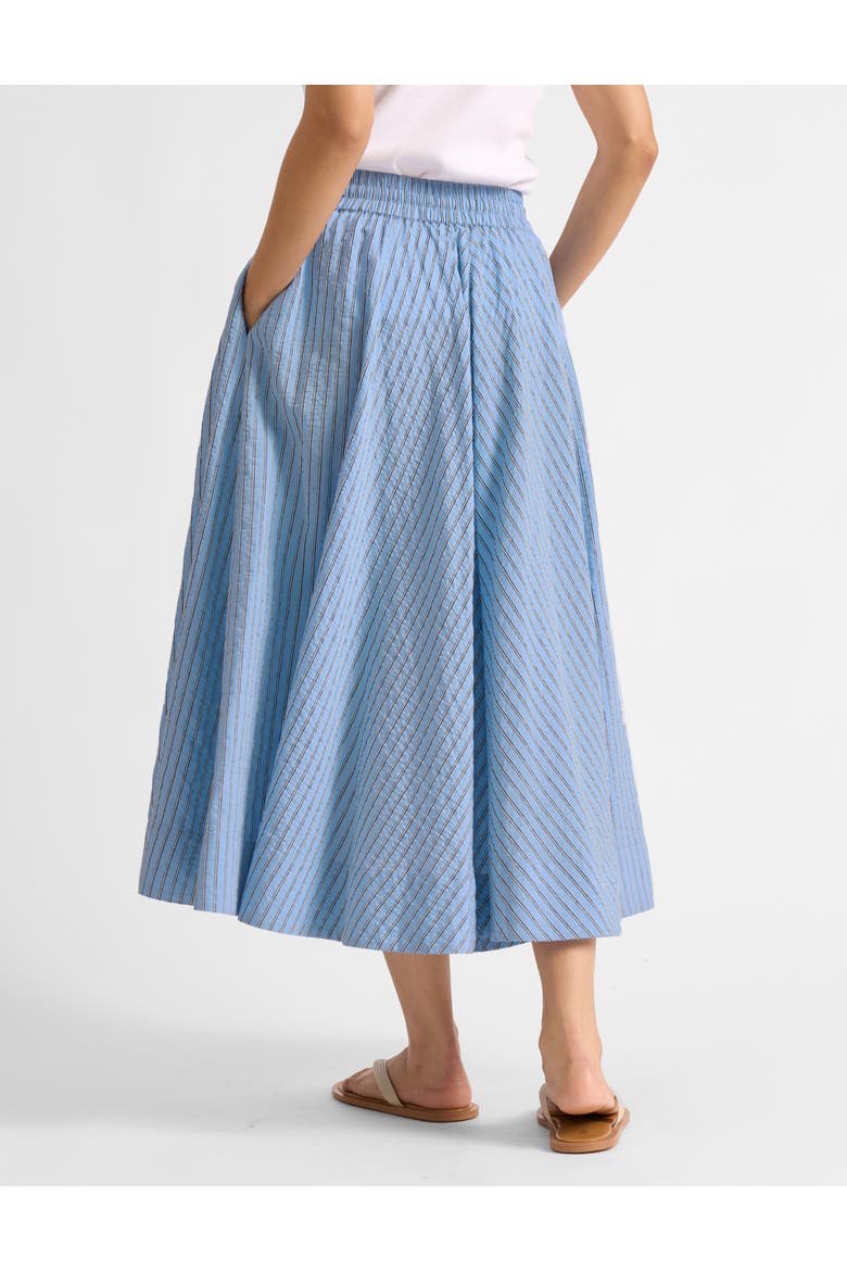 Full Stripe Midi Skirt, Alternate, color, Blue
