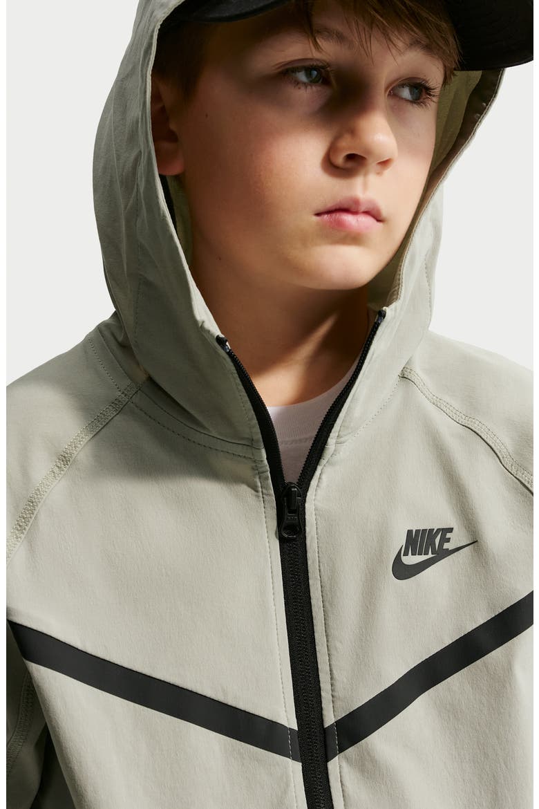 Tech Hooded Performance Zip Jacket, Alternate, color, SPRUCE FOG/ BLACK
