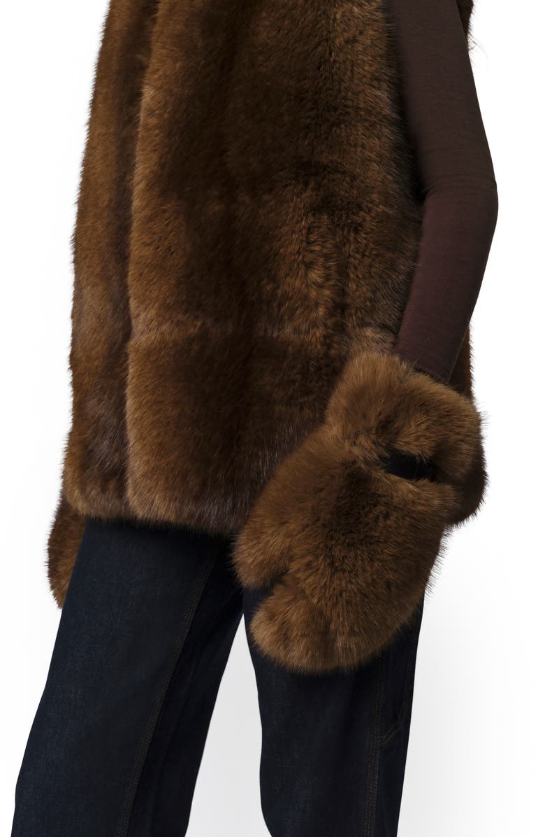 Apparis Lumi Faux Mink Mittens, Alternate, color, 