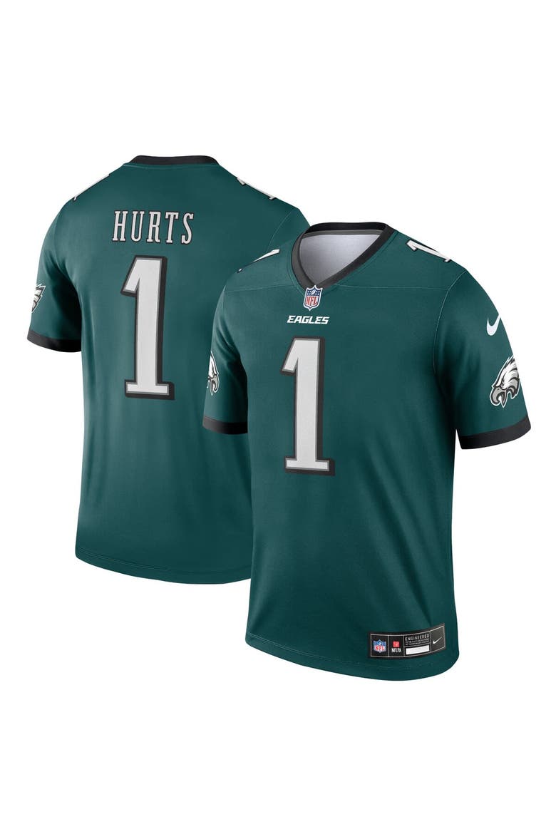 Men's Nike Jalen Hurts Green Philadelphia Eagles Team Legend Player Performance Top, Main, color, Green