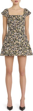 Amanda Uprichard Abella Floral Print Minidress