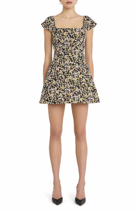 Amanda Uprichard Abella Floral Print Minidress