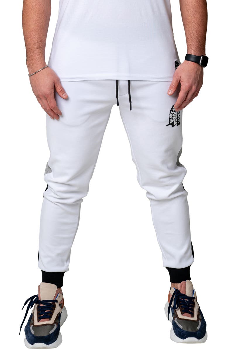 Maceoo Legendary Stretch Cotton Joggers, Main, color, White