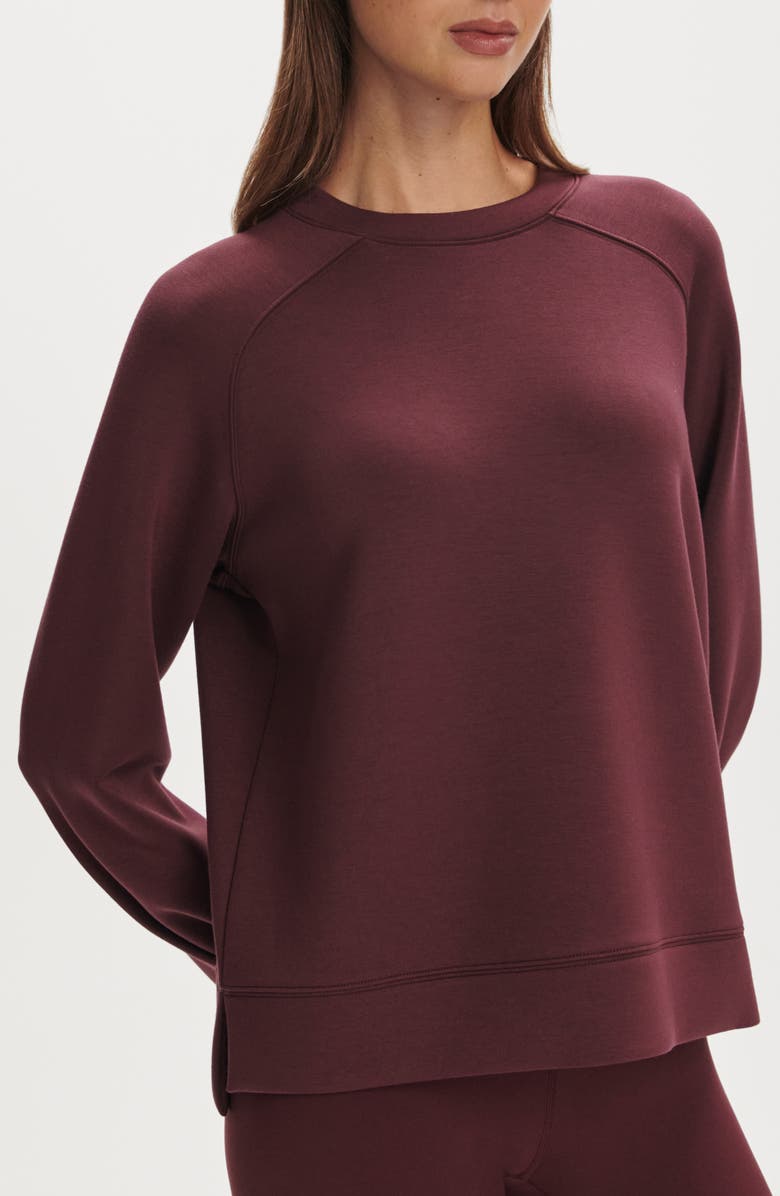 Varley Zosia Midlayer Crewneck Sweatshirt, Main, color, Sassafras