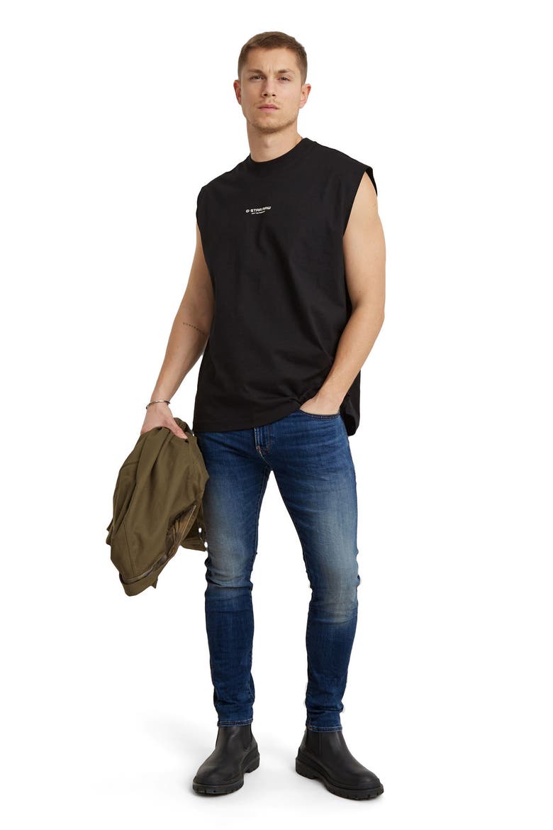 D-Staq Slim Fit Jeans, Alternate, color, MEDIUM INDIGO AGED