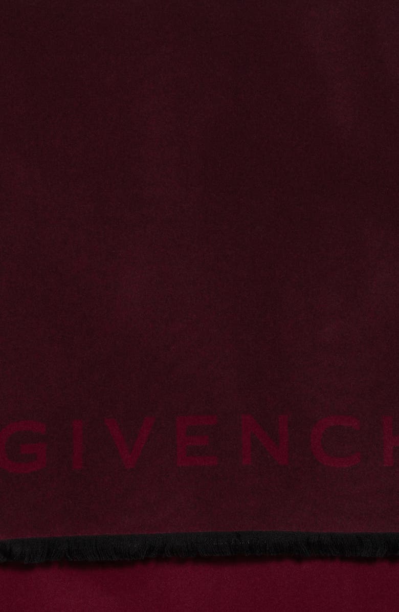 Givenchy Logo 4G Jacquard Wool & Cashmere Oblong Scarf, Alternate, color, 