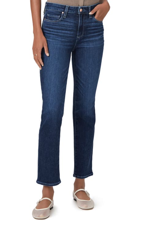 Cindy High Waist Ankle Straight Leg Jeans (Sagrada)