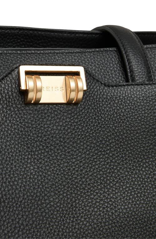 Reiss Delphine Leather Tote In Pattern