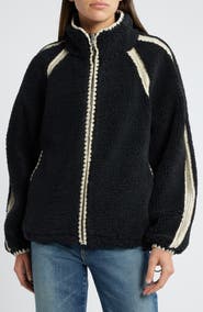 UGG® Nikia Open Stitch Detail Uggfluff Fleece Jacket