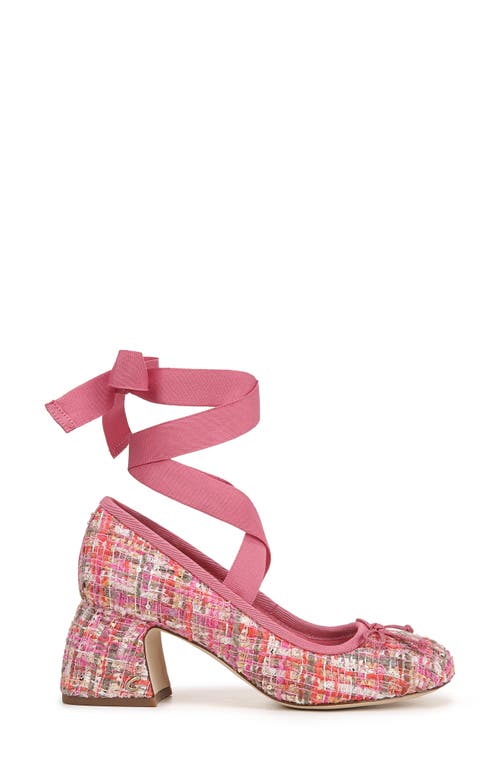 Circus Ny By Sam Edelman Della Lace-up Block-heel Ballet Pumps In Pink Multi
