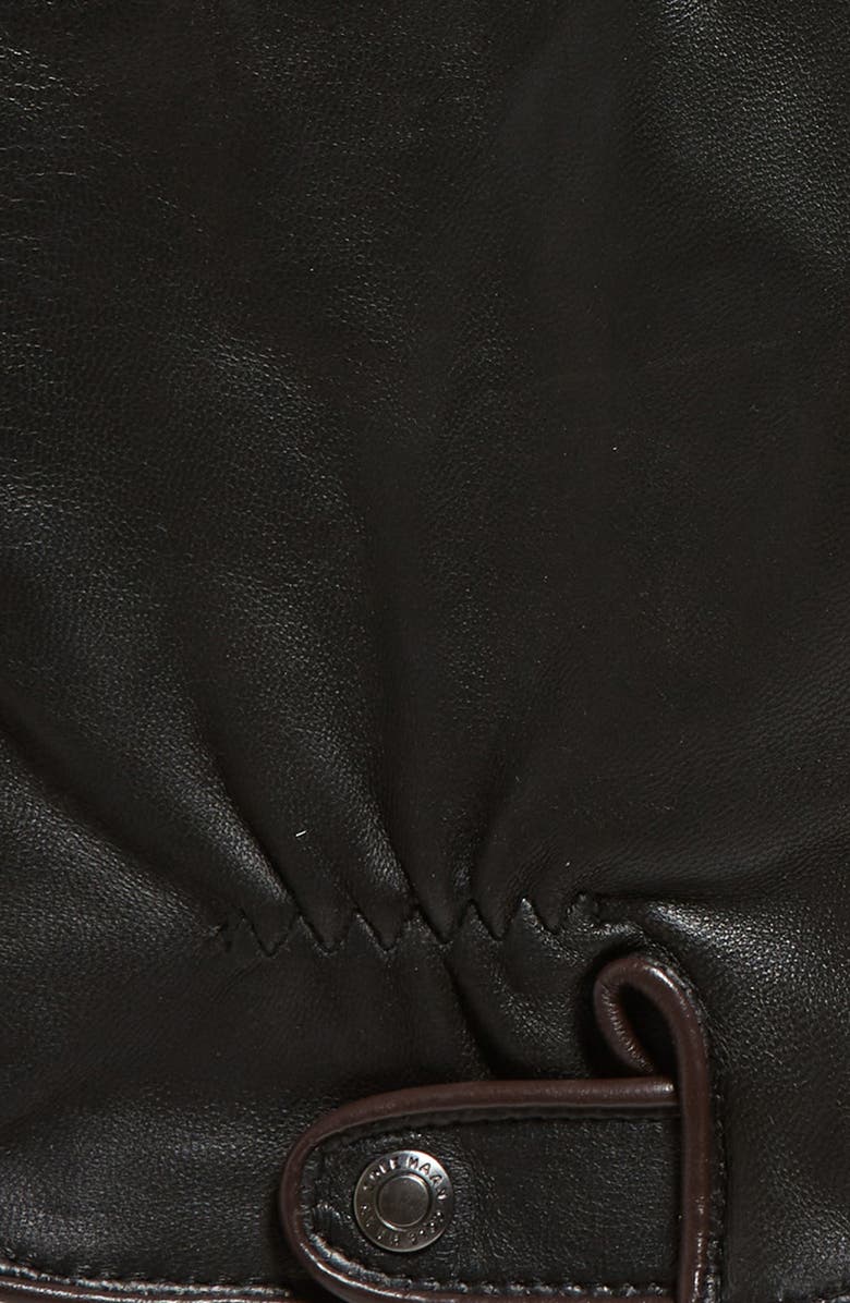 Cole Haan Snap Cuff Leather Gloves, Alternate, color, 
