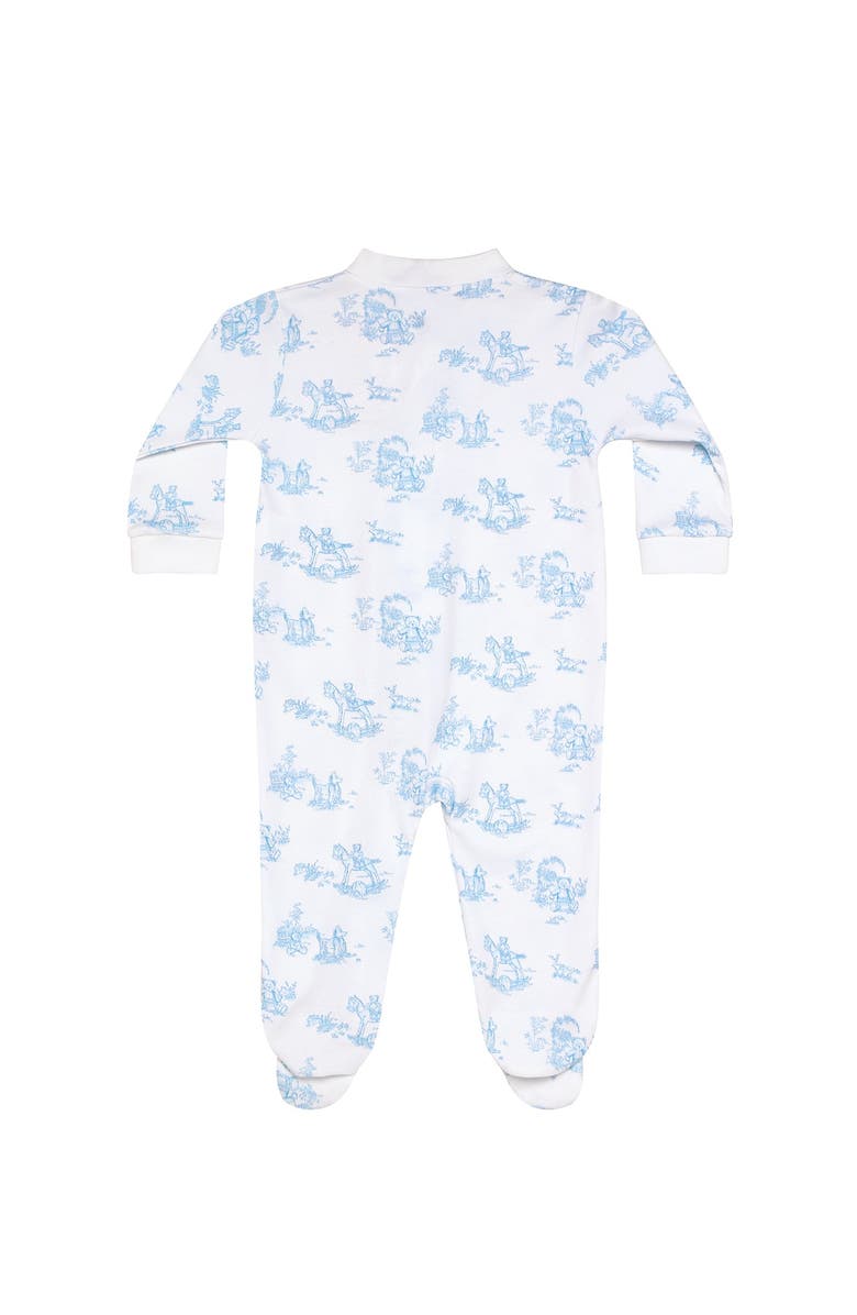 Nellapima Blue Toile Zipper Footie - Baby, Alternate, color, Blue