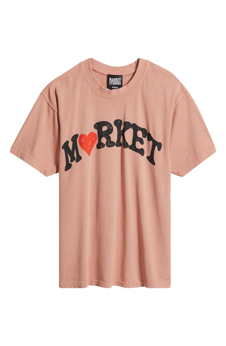 MARKET Heart Arc Cotton Graphic T-Shirt, Alternate, color, Salmon