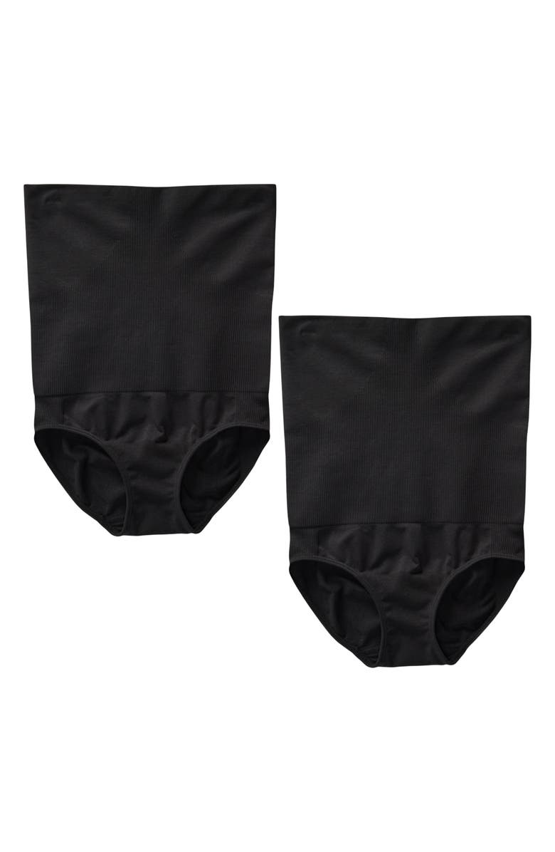 Ingrid & Isabel<sup>®</sup> Maternity Postpartum Belly Support Underwear Bundle, Main, color, Black/ Black