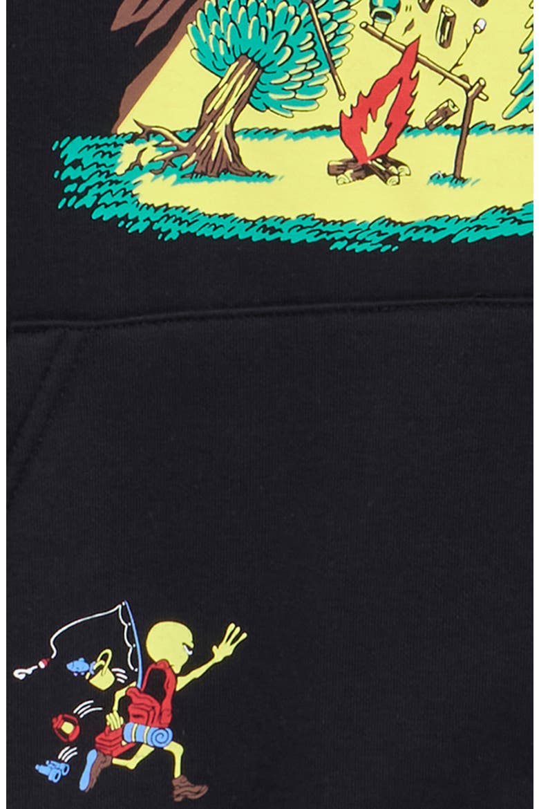 Kids' UA Camp UFO Graphic Hoodie, Alternate, color, BLACK