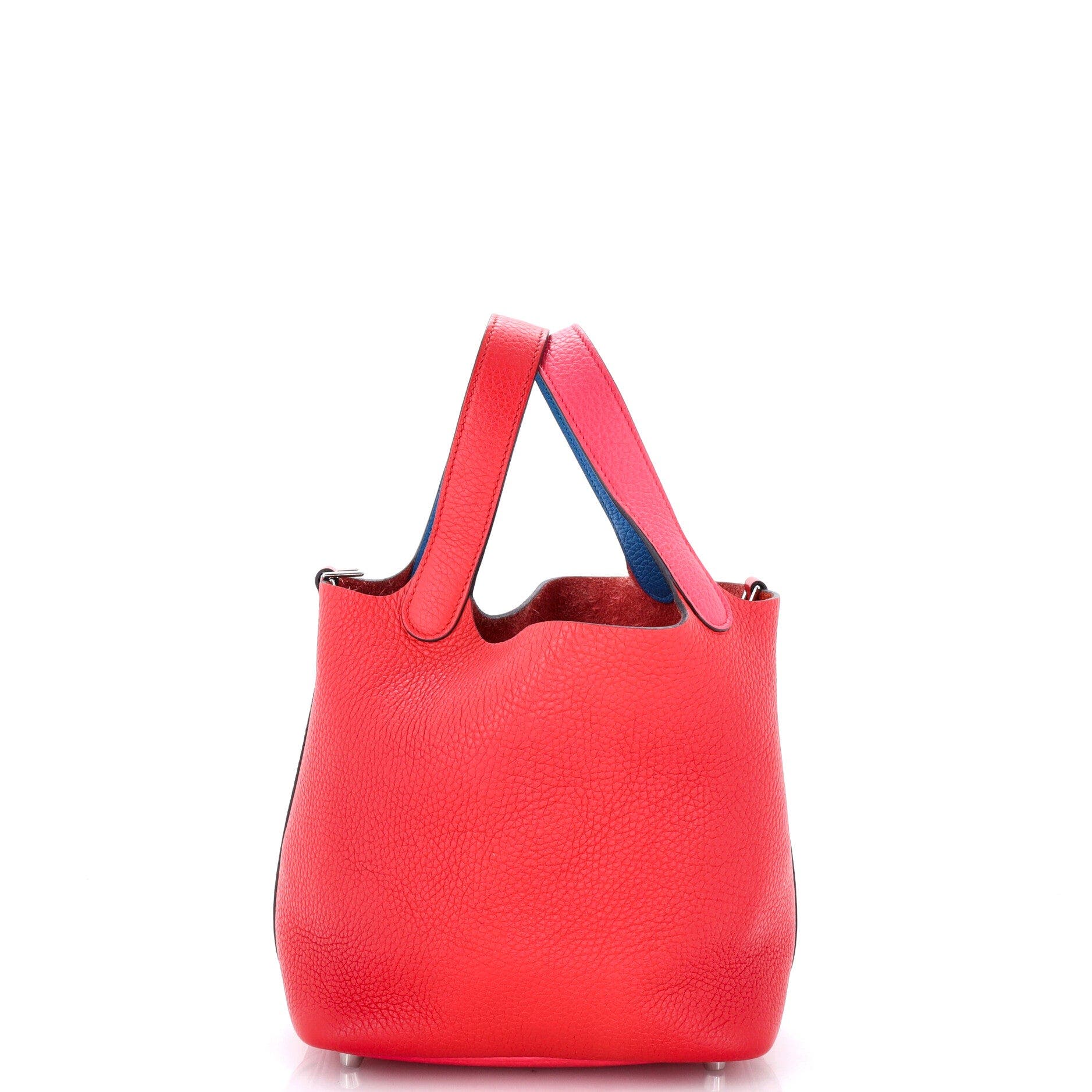 Picotin Lock Bag Tricolor Clemence PM, Main, color, Red