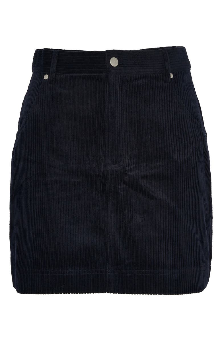 Barbour Tessa Corduroy Miniskirt, Alternate, color, Navy