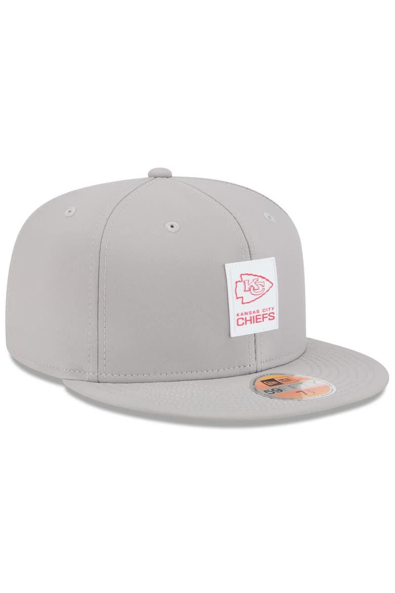 Men's New Era Gray Kansas City Chiefs 2025 Sideline  59FIFTY Fitted Hat, Alternate, color, Gray