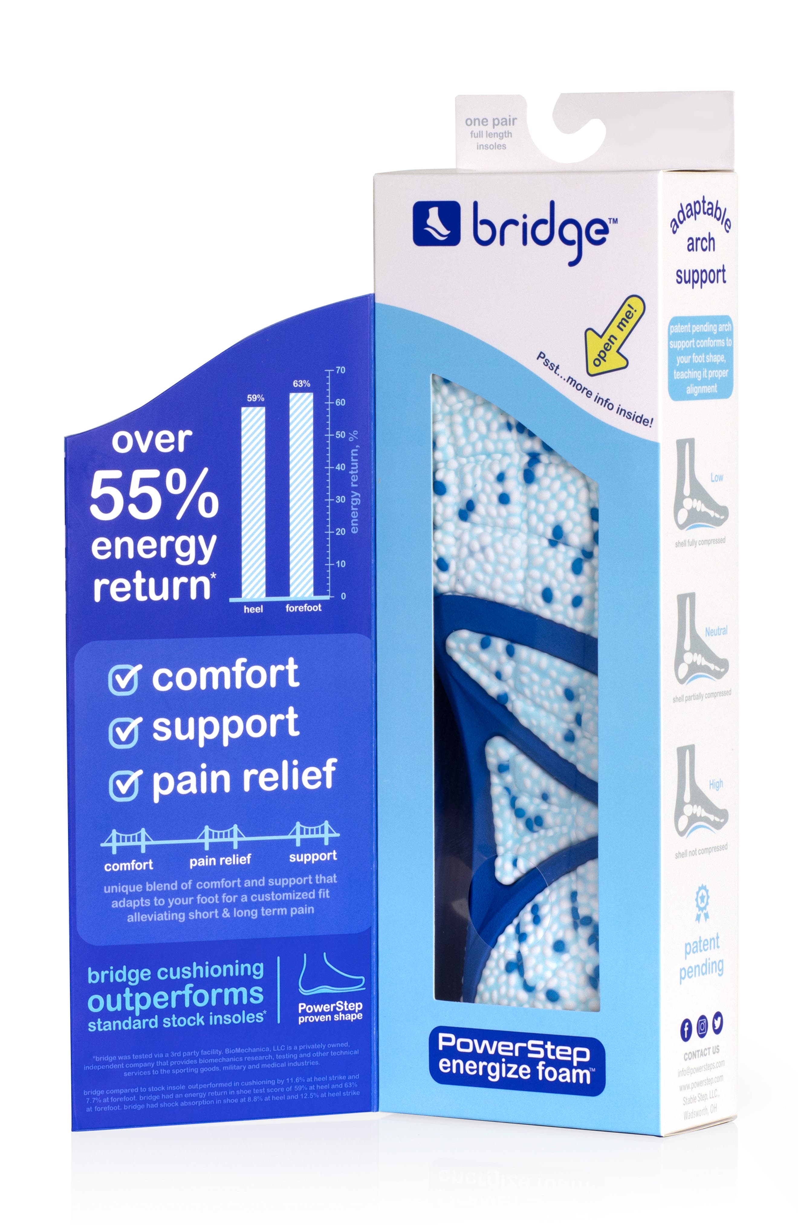 Bridge Insole, Alternate, color, BLUE