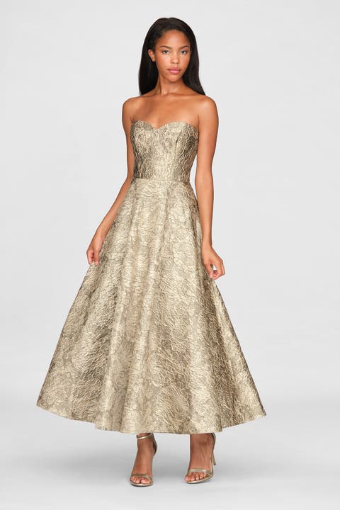 Dakota Metallic Jacquard Gown