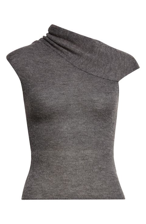 Aurum Asymmetric Mohair & Alpaca Blend Sweater
