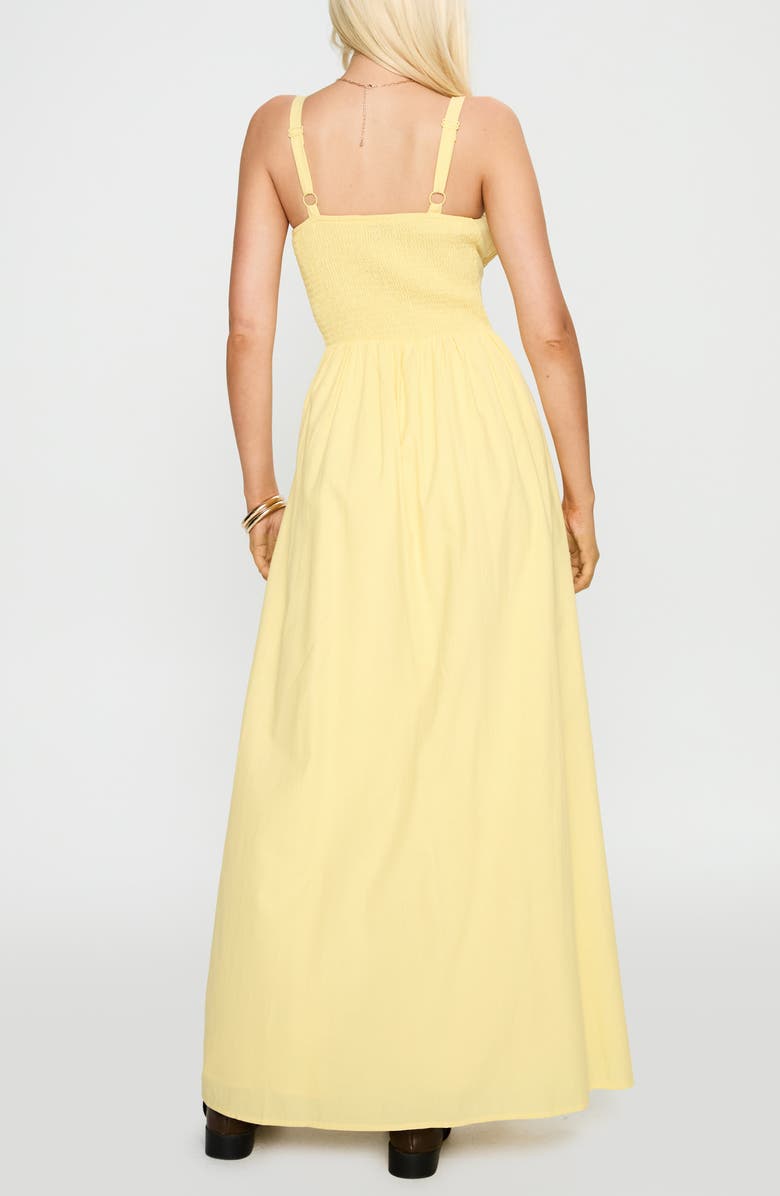 Princess Polly Leticia Cotton Blend Maxi Sundress, Alternate, color, Lemon