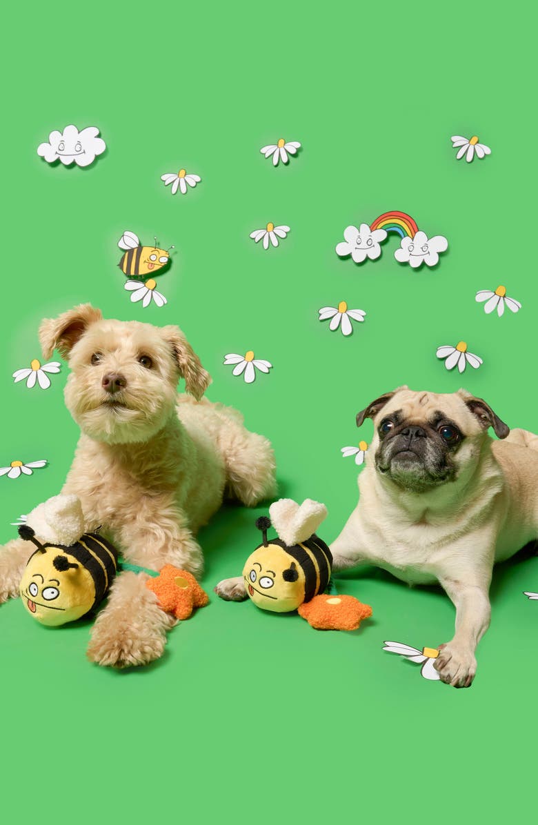 the furryfolks Bee Happy Nosework Toy, Alternate, color, Yellow