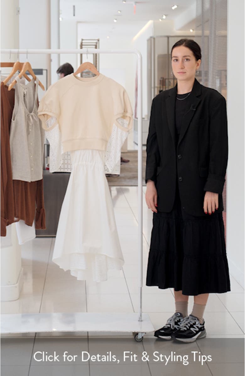 Short Sleeve Mixed Media Dress, sales video thumbnail