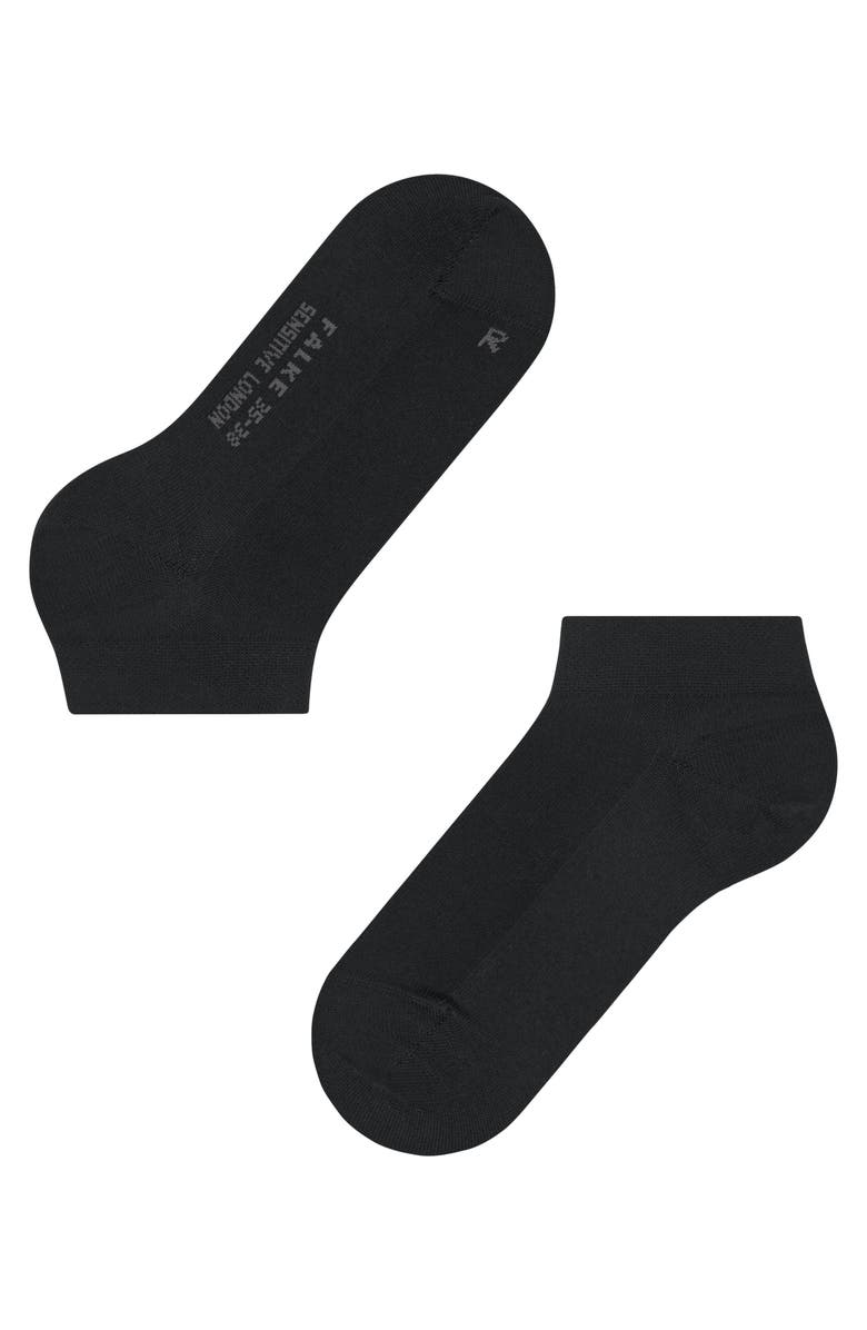 Falke Sensitive London Sneaker Socks for Diabetics, Alternate, color, Black