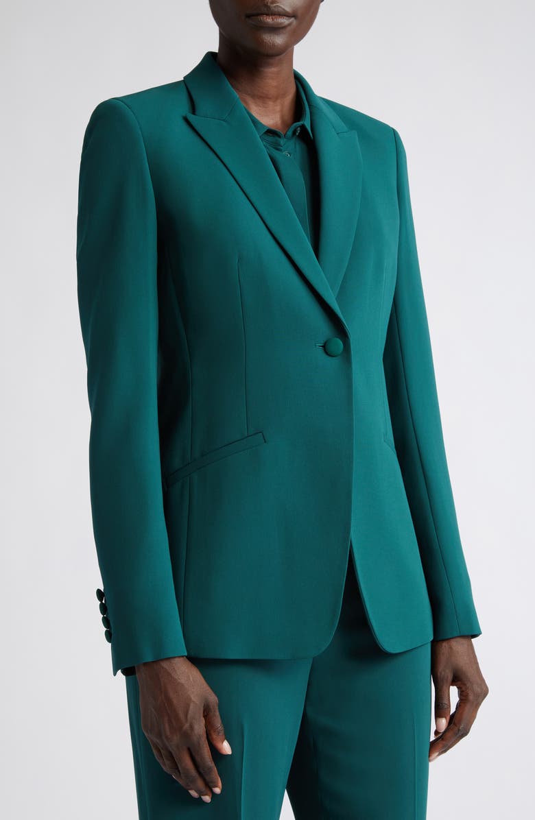 Lafayette 148 New York One-Button Cutaway Tailored Blazer, Alternate, color, 