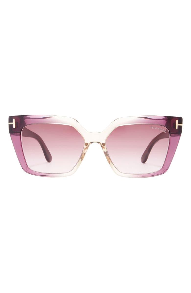 TOM FORD 53mm Cat Eye Sunglasses, Main, color,
