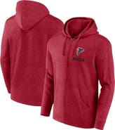 FANATICS Men's Fanatics Heather Red Atlanta Falcons Gains Full-Zip Hoodie