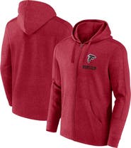 FANATICS Men's Fanatics Heather Red Atlanta Falcons Gains Full-Zip Hoodie