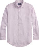 Polo Ralph Lauren Classic Fit Stripe Linen Button-Down Shirt