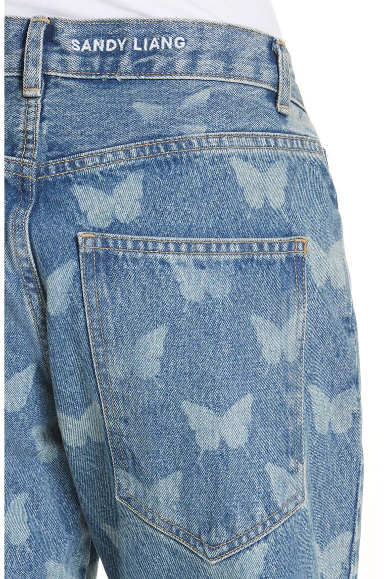 Mariah Butterfly Crop Jeans, Alternate, color, BUTTERFLY