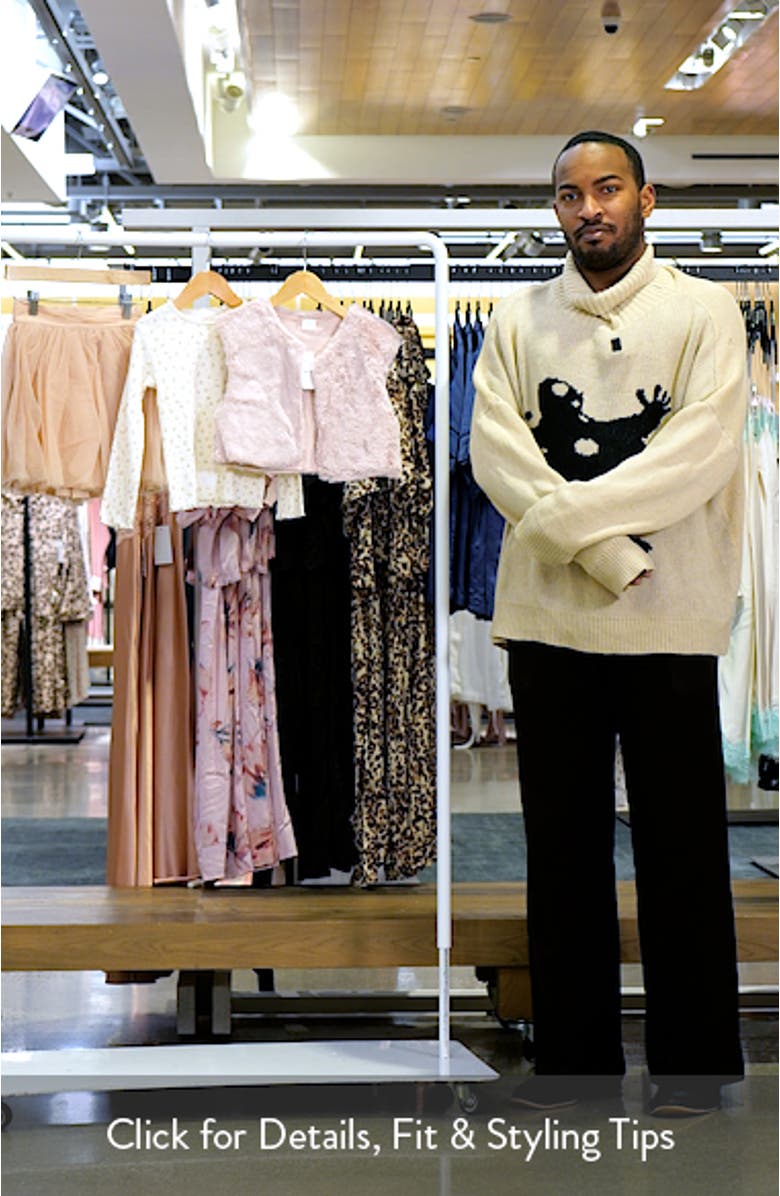 Kids' Floral Print T-Shirt, Faux Fur Vest & Tulle Skirt Set, sales video thumbnail