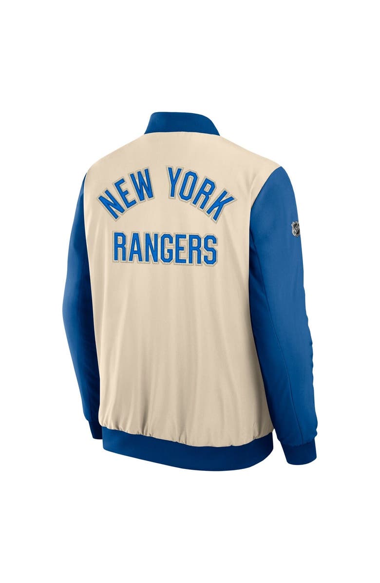 FANATICS Men
s Fanatics Natural New York Rangers 2026 NHL Winter Classic Authentic Pro Full-Zip Bomber Jacket, Alternate, color, Natural