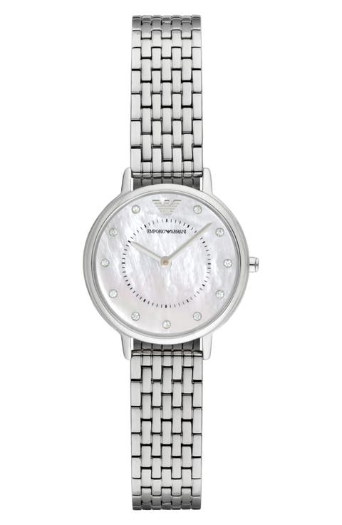 Slim Two-Hand Bracelet Watch, 28mm