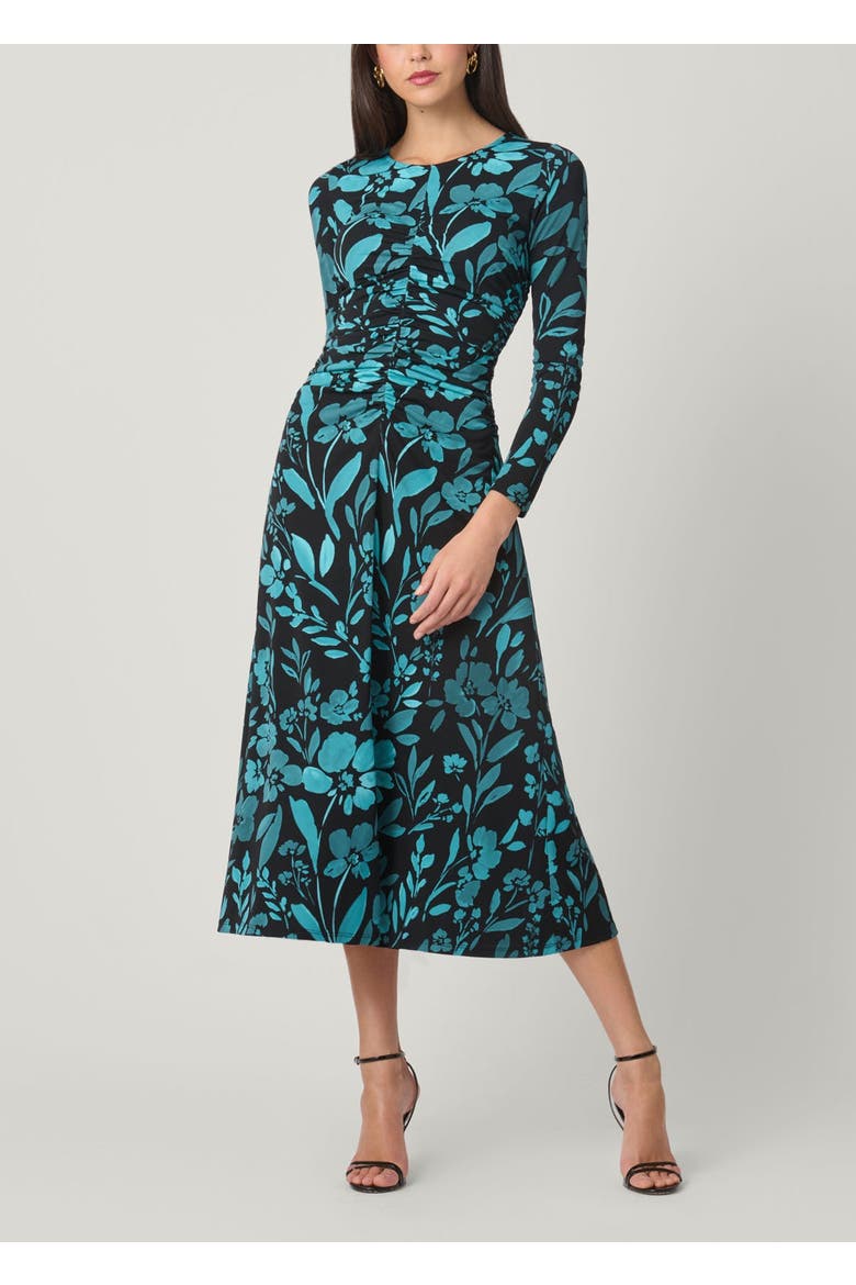 Max Highgate Floral Dress, Main, color, Jet/Teal