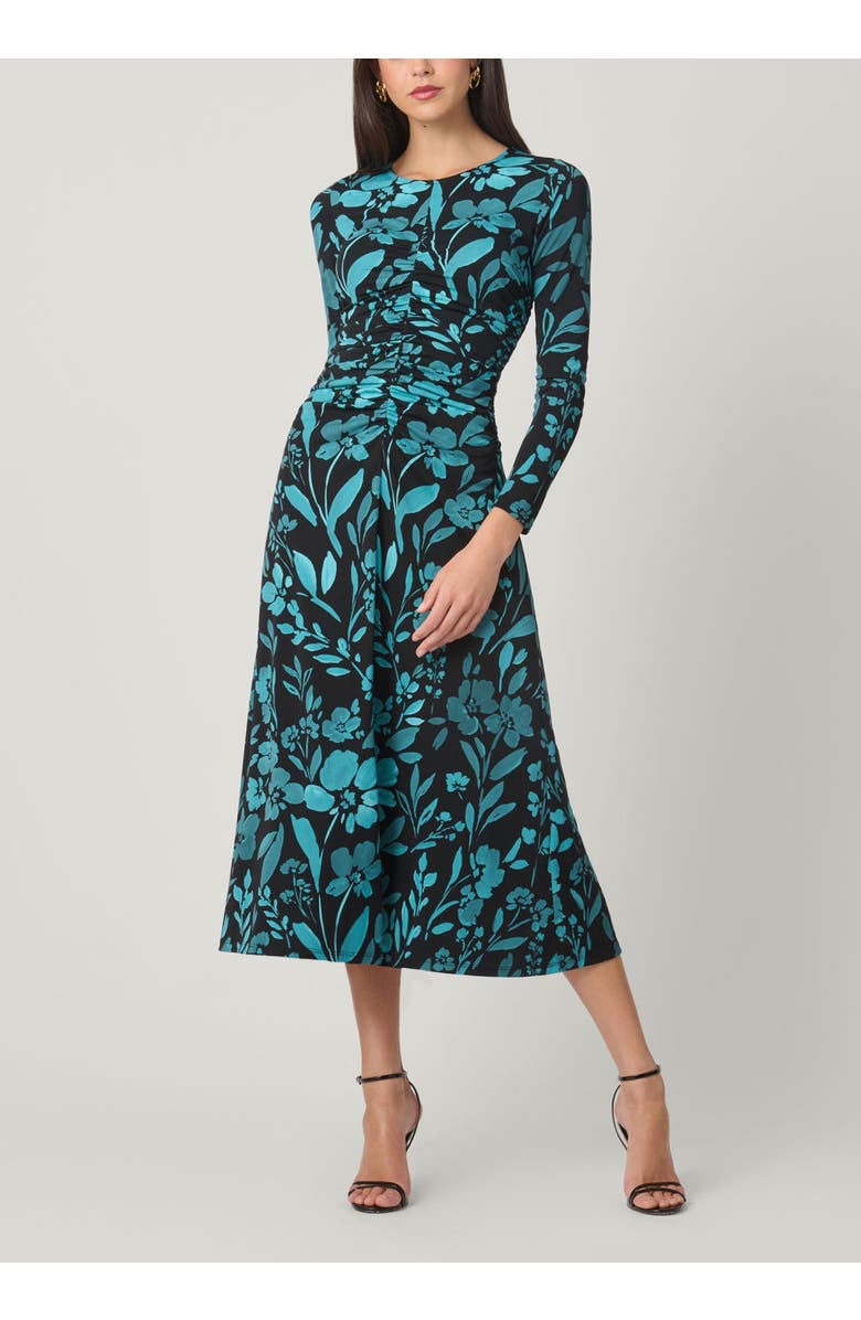 Shoshanna Max Highgate Floral Dress, Main, color, Jet/Teal